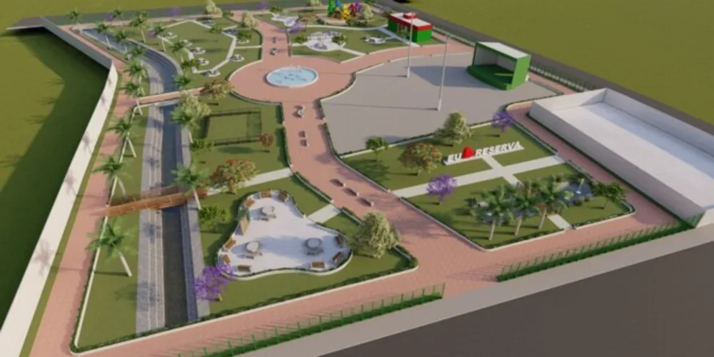 Parque da Família terá pista de caminhada, playground, academia ao ar livre, palco para a realização de shows e várias outras estruturas