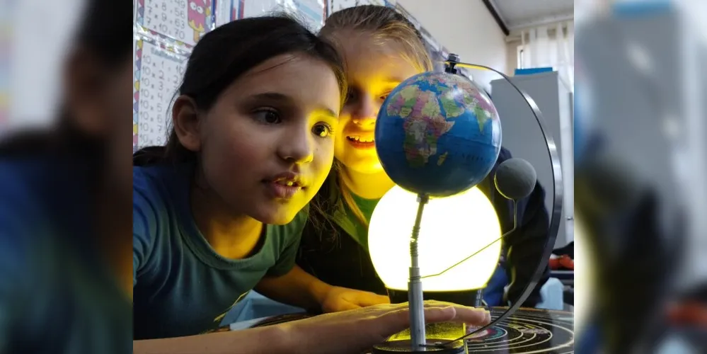 Através das videoaulas e do planetário a turma conseguiu entender a relação entre o clima e as estações