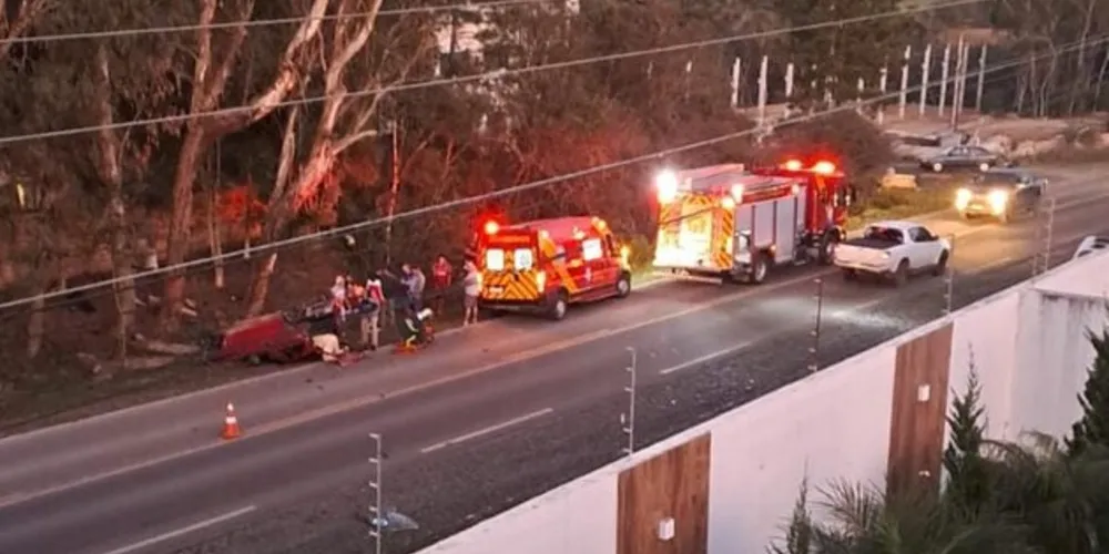 Socorristas encaminharam a vítima para a Santa Casa de Prudentópolis