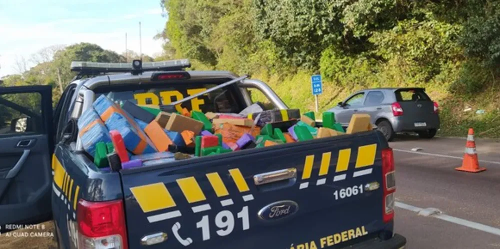 Material já foi apreendido pela Polícia Rodoviária Federal