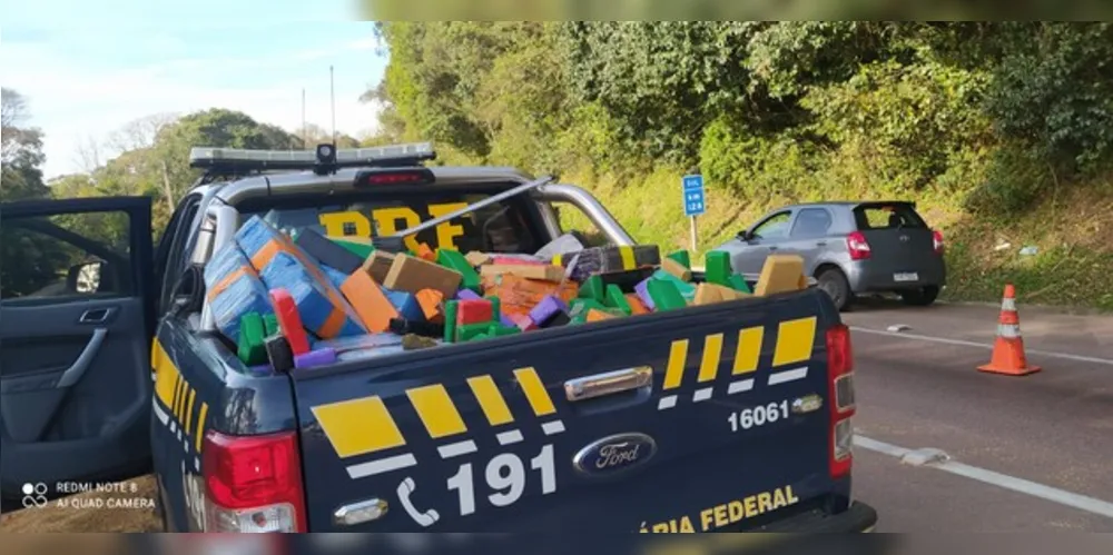 Material já foi apreendido pela Polícia Rodoviária Federal