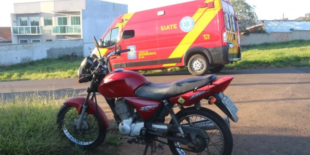 Moto Honda CG Titan colidiu com um automóvel por volta das 7h30