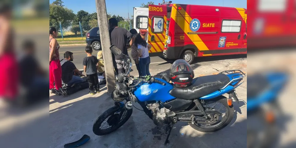 Motociclista teve ferimentos no braço e foi levado à UPA Santa Paula