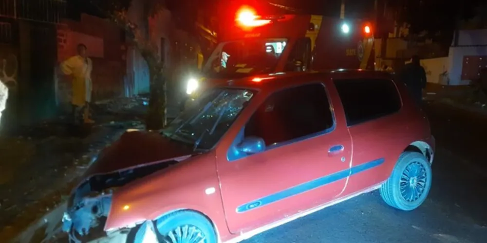 Renault Clio bateu de frente na árvore pouco depois da meia-noite