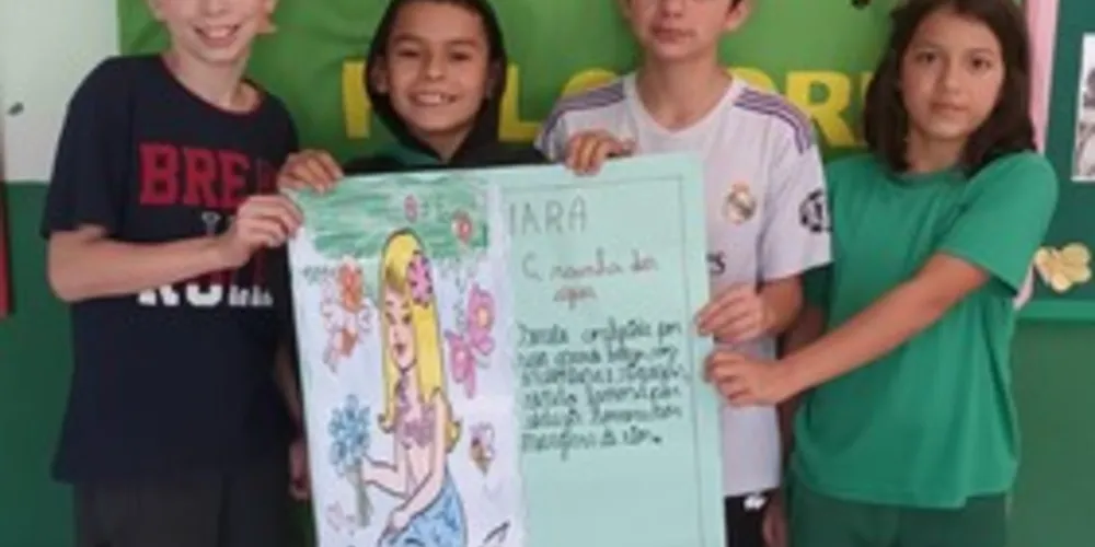 Parte das atividades consistiu na elaboração de cartazes sobre os tópicos estudados