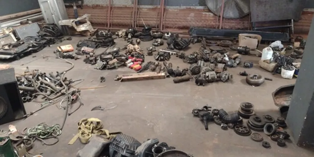 Peças foram encontradas em um barracão na Nova Rússia