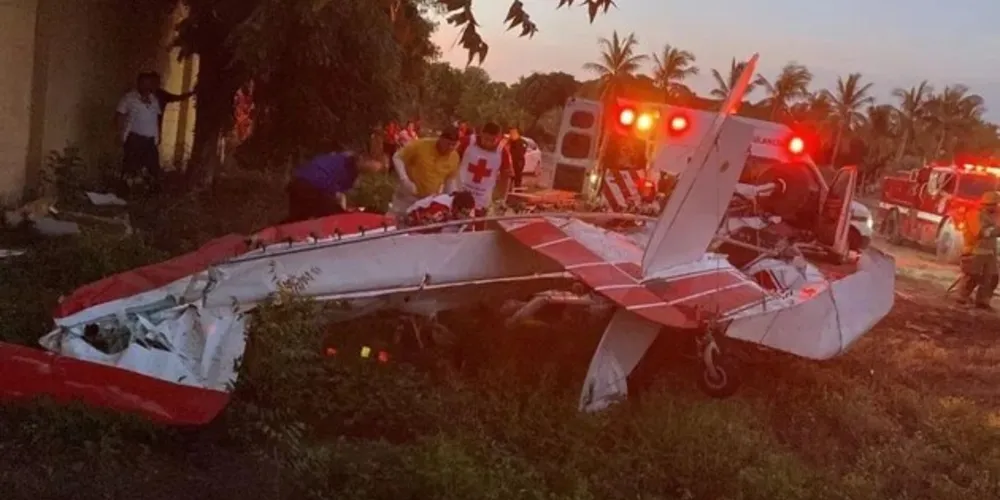 Nas imagens é possível ver que os convidados começam a gritar quando percebem o problema no avião
