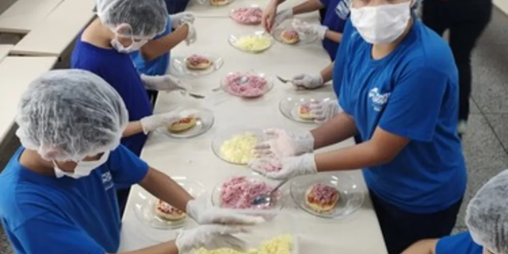 Os alunos realizaram pesquisas e desenvolveram suas próprias pizzas