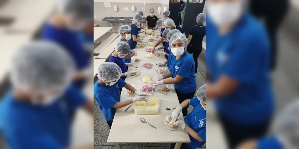 Os alunos realizaram pesquisas e desenvolveram suas próprias pizzas