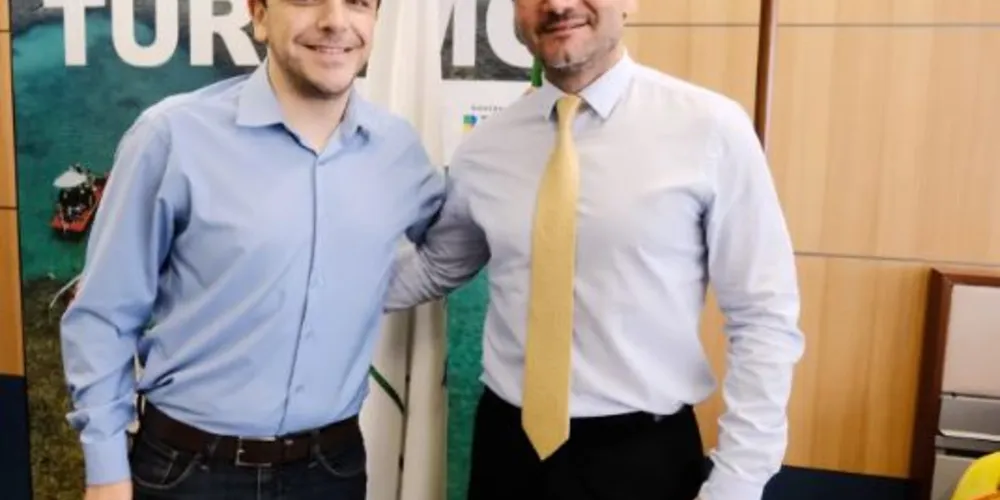 Aliel Machado e Celso Sabino, durante encontro em Brasília