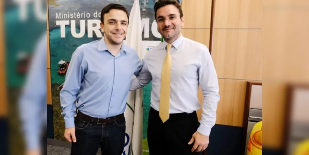 Aliel Machado e Celso Sabino, durante encontro em Brasília