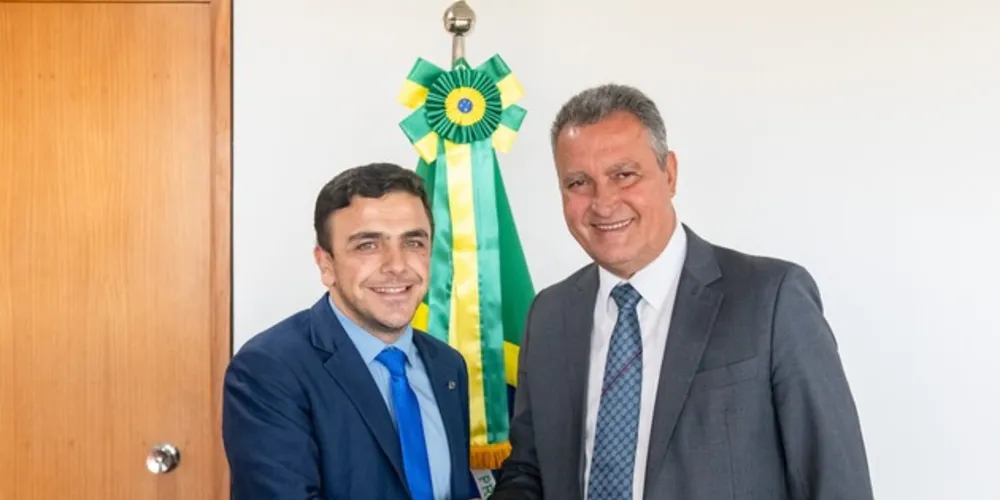Deputado federal foi recebido pelo ministro-chefe da Casa Civil, Rui Costa, no Palácio do Planalto