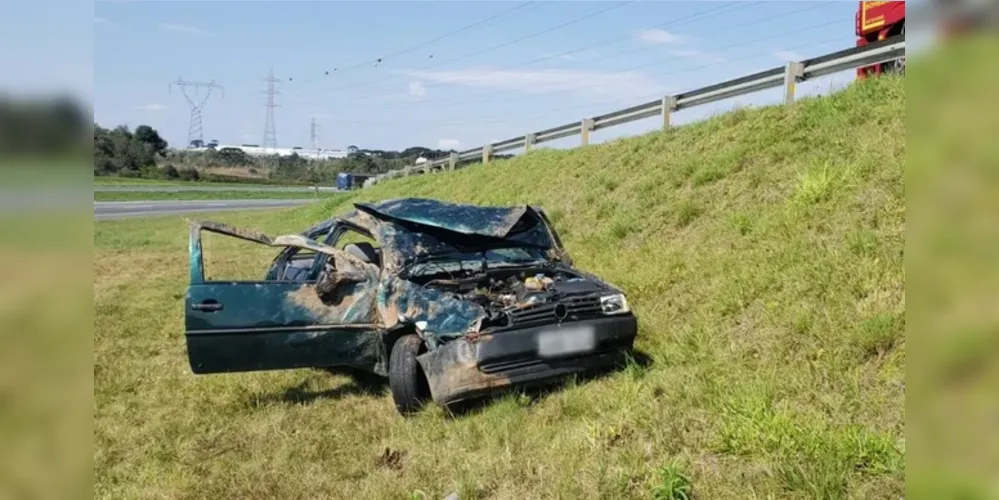 A motorista e o filho ficaram feridos