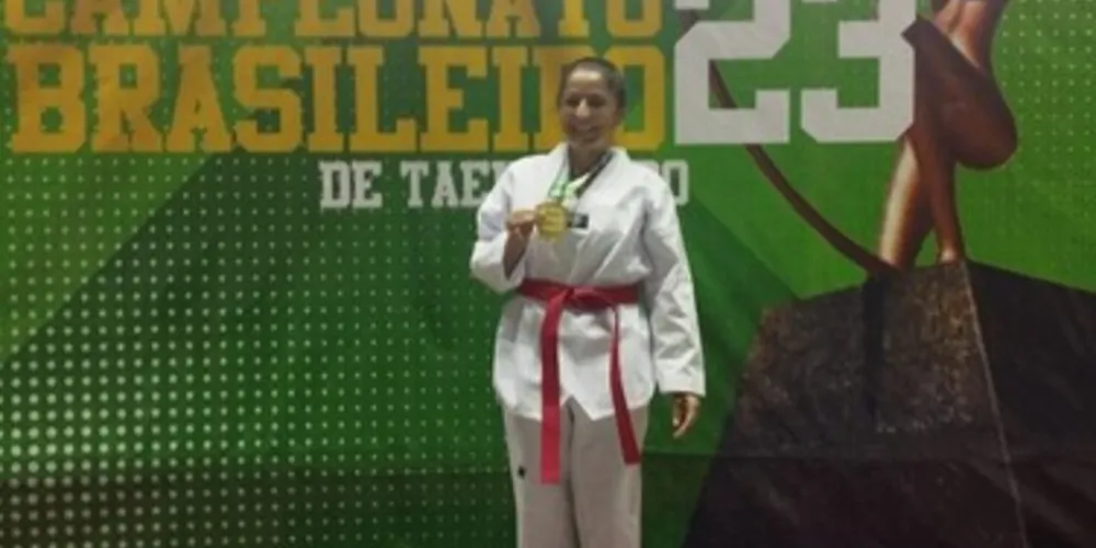 Soraia de Carla Stoterau da Silva, 55 anos, ficou com o ouro, se tornando campeã Brasileira de Taekwondo Master 5