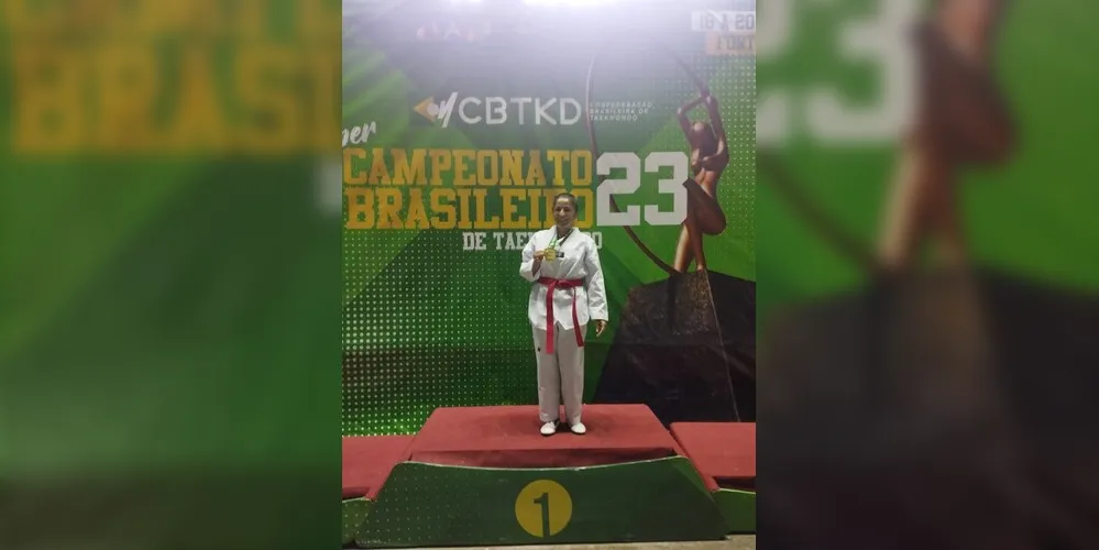 Soraia de Carla Stoterau da Silva, 55 anos, ficou com o ouro, se tornando campeã Brasileira de Taekwondo Master 5