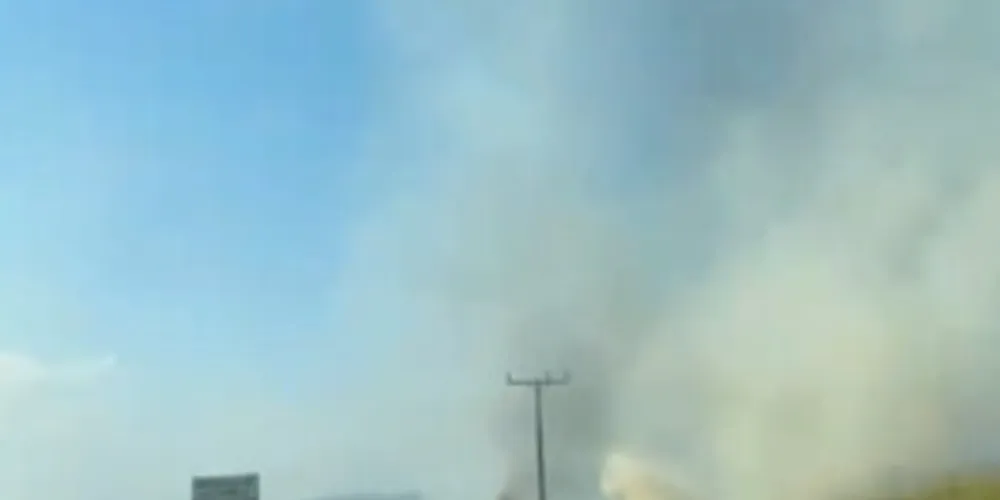 Imagem ilustrativa da imagem Fumaça de queimada invade trecho de rodovia em PG; veja vídeo