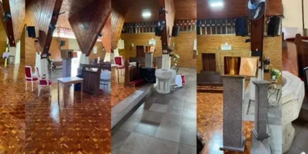 Criminoso deixou um rastro de destruição na Paróquia São Paulo Apóstolo