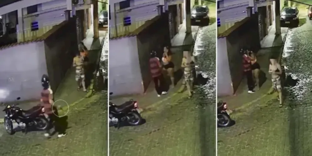 Câmera de segurança gravou todo o crime