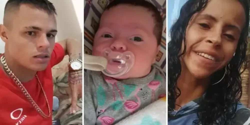 A criança estava no colo da mãe quando o casal foi alvo do atentado