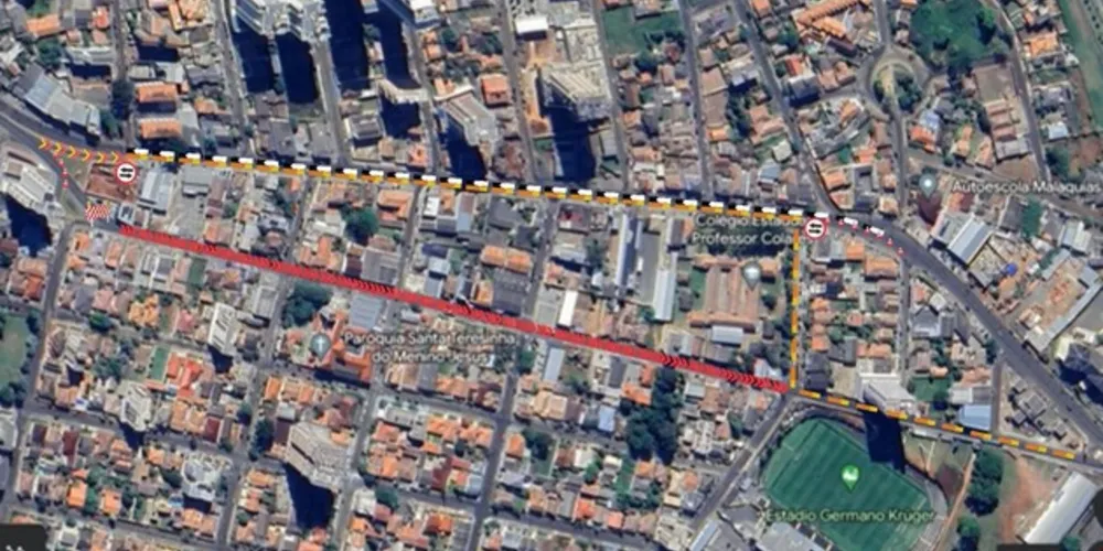 Normalmente funcionando apenas no sentido bairro-centro, trecho terá uma faixa para cada sentido