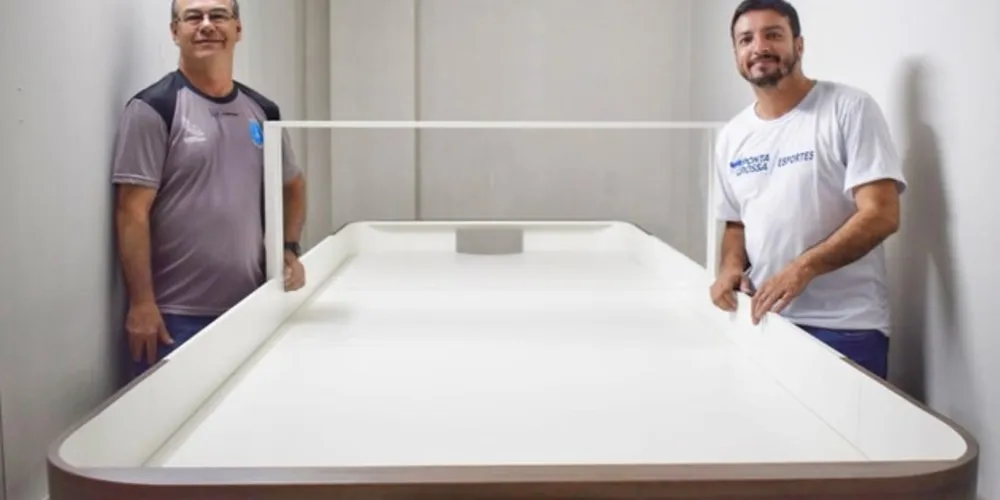 A mesa será utilizada durante as aulas da modalidade, nas segundas-feiras (período da noite), no Ginásio Jamal