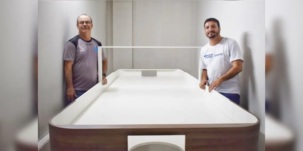 A mesa será utilizada durante as aulas da modalidade, nas segundas-feiras (período da noite), no Ginásio Jamal