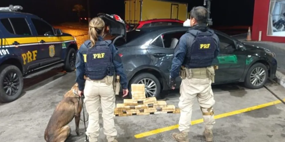 PRF apreende carga milionária de cocaína