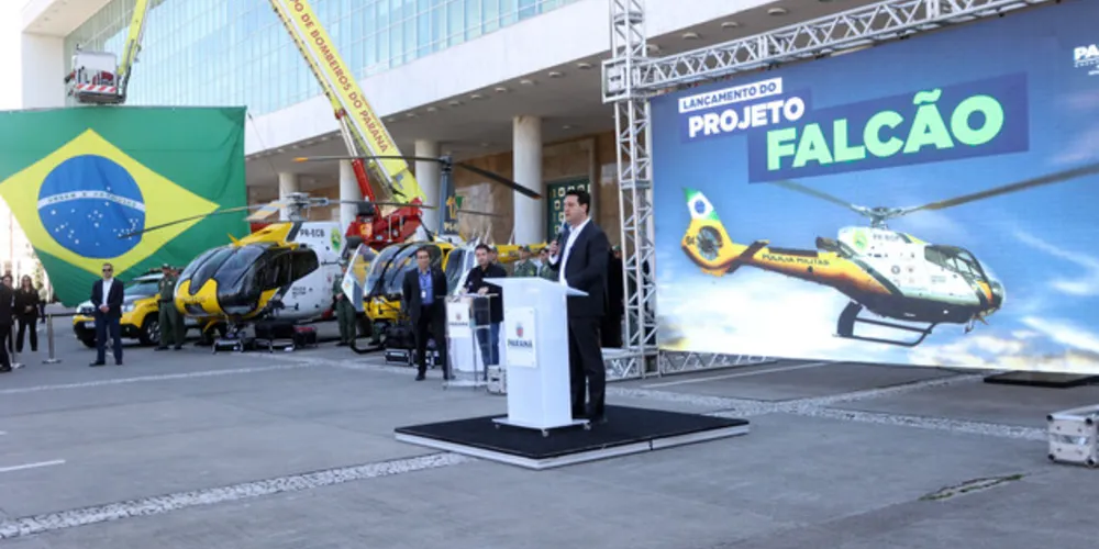 Governador Carlos Massa Ratinho Junior lançou o Projeto Falcão