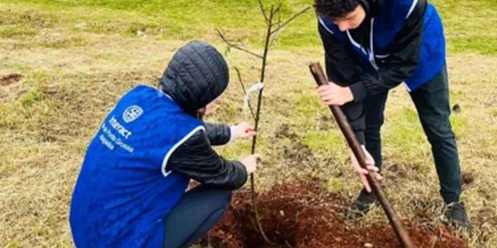 O Rotary, Rotaract, Interact e Rotary Kids plantaram neste sábado (02.09) mudas de árvores frutíferas
