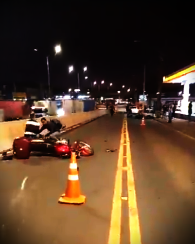 Colisão aconteceu na marginal da avenida Souza Naves