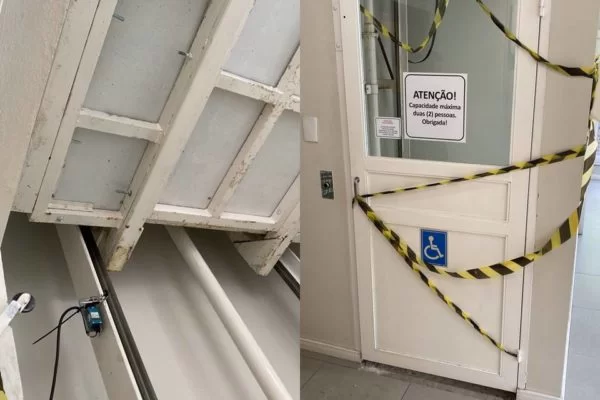 Situação aconteceu em um elevador de uma clínica de saúde