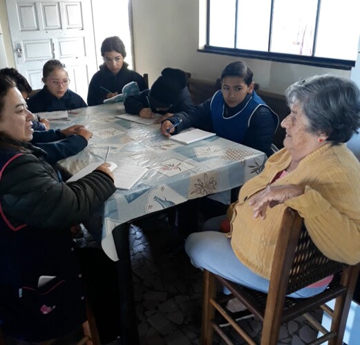 A entrevista serviu para os alunos adquirirem conhecimentos sobre a escola que frequentam