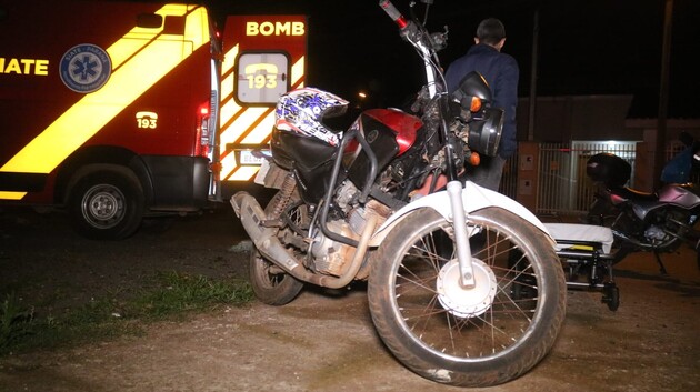 Moto Yamaha foi levada para a casa de parentes após o acidente
