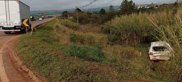 Colisão foi próxima do acesso secundário de Ponta Grossa