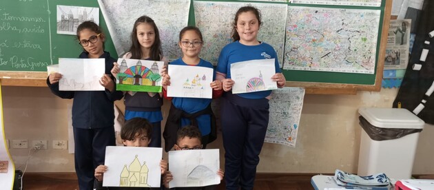 Os trabalhos realizados pelos alunos envolveram a elaboração de maquetes e ilustrações sobre locais de Ponta Grossa