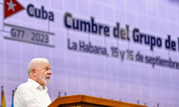 Lula abriu o discurso condenando o isolamento imposto a Cuba por outras nações