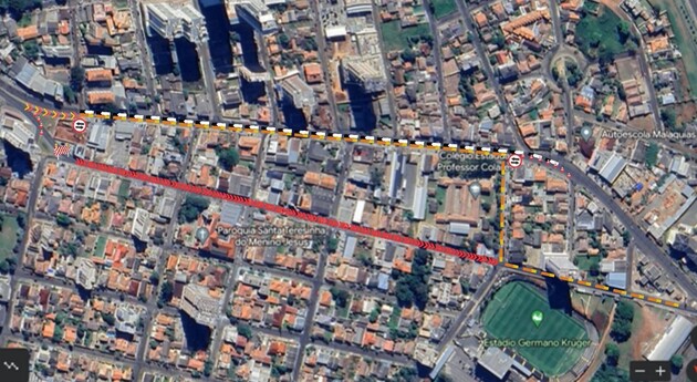 Normalmente funcionando apenas no sentido bairro-centro, trecho terá uma faixa para cada sentido