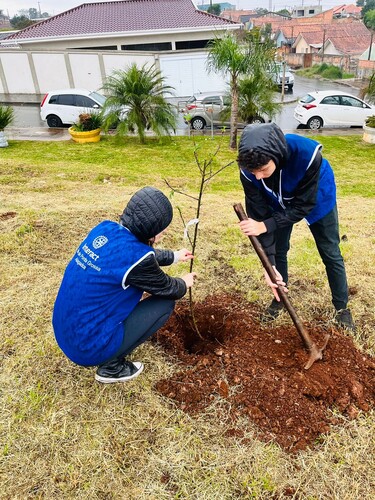 O Rotary, Rotaract, Interact e Rotary Kids plantaram neste sábado (02.09) mudas de árvores frutíferas