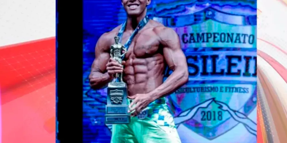 Eustácio foi campeão nacional na categoria Men’s Physique Júnior, em 2018