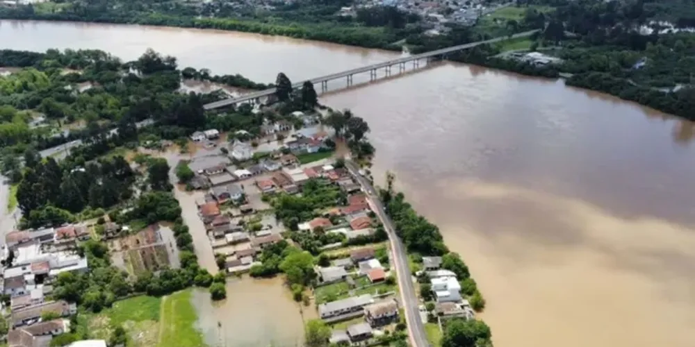 União da Vitória (foto) é uma das cidades mais afetadas pelos temporais