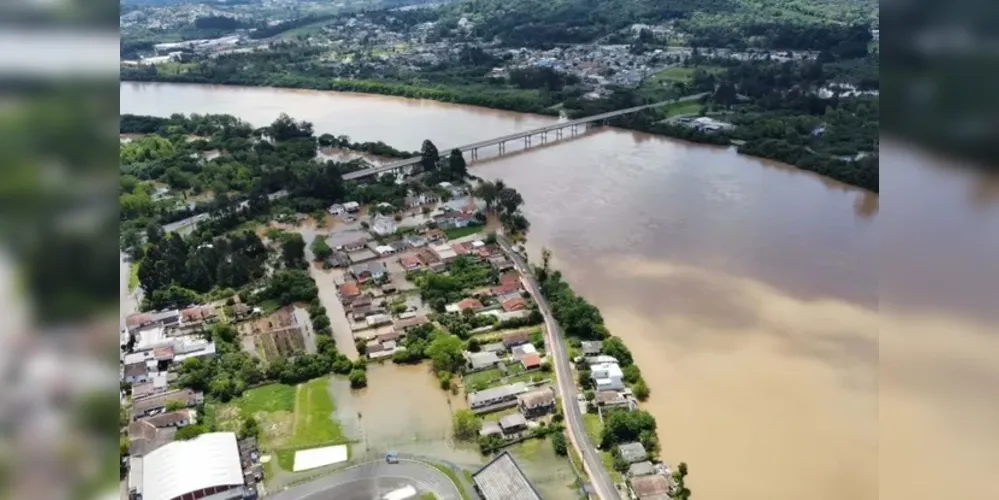 União da Vitória (foto) é uma das cidades mais afetadas pelos temporais