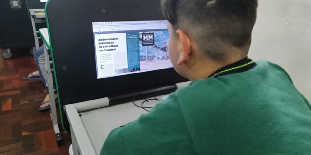 Estudantes puderam focar nos mais variados dados e índices presentes na página de Jaguariaíva