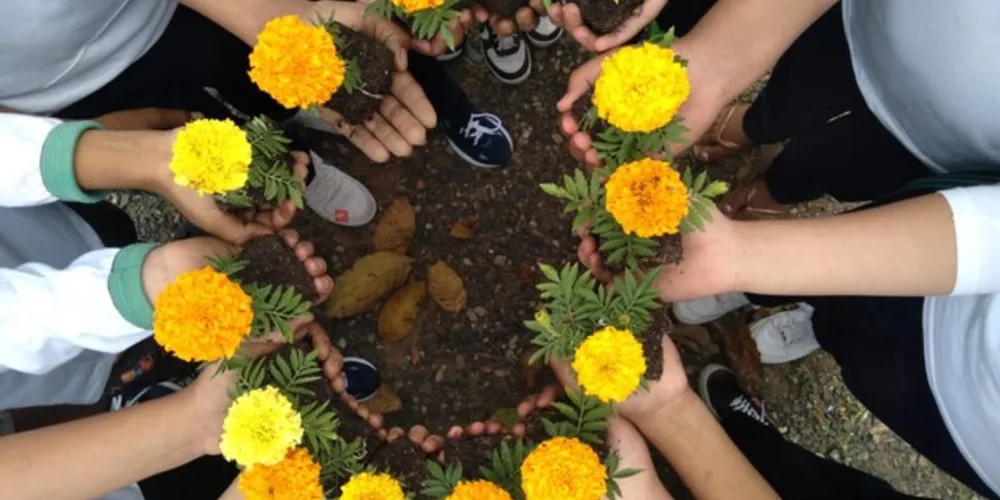 Flores foram ponto culminante de reflexão e posterior ação em prol da natureza