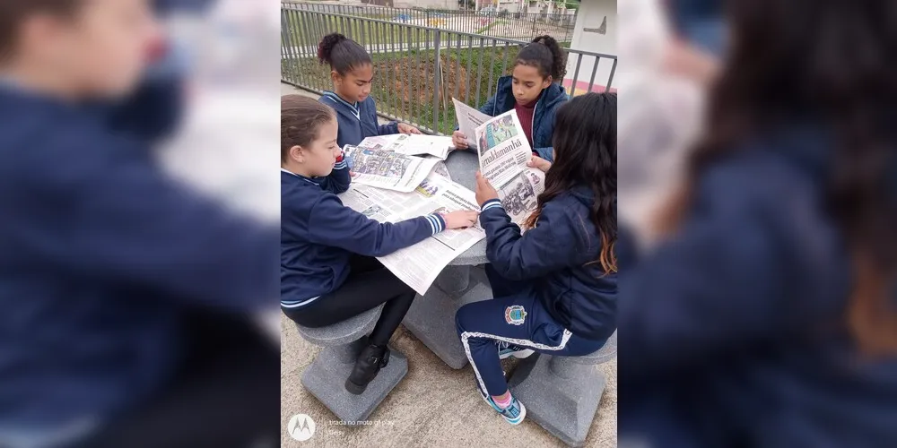 Jornal da Manhã foi uma das escolhas para ampliar a leitura com a classe