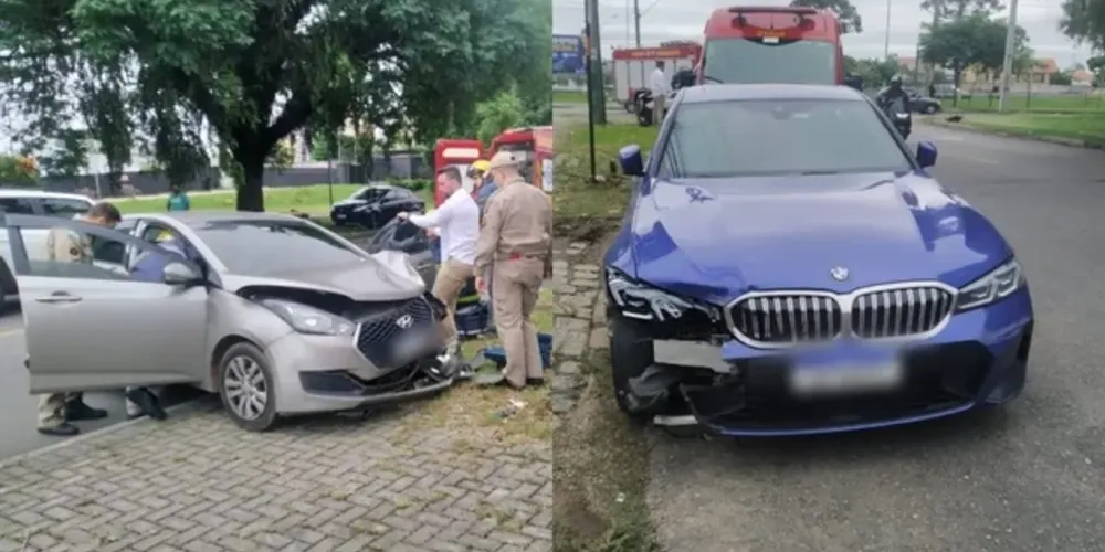 O HB20 era ocupado por uma motorista de aplicativo, que conduzia uma passageira no momento da colisão