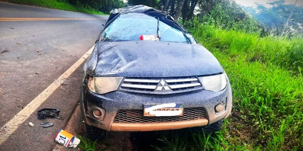Condutor estava dirigindo uma Mitsubishi L200, com placas de Reserva, na hora do acidente de trânsito