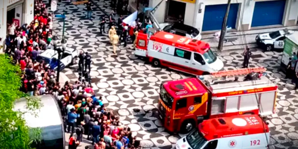 Diversas equipes de socorro foram acionadas para a situação