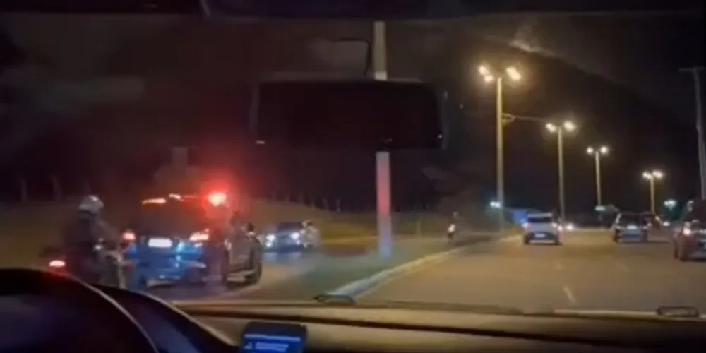 Vídeo mostra a perseguição na avenida Visconde de Taunay