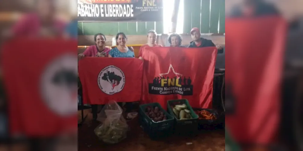 As famílias da ocupação recebem com alegria esse gesto de solidariedade do MST