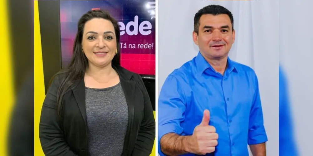 Presidente da AMCG, Elisangela Pedroso; e presidente da AMP, Edimar Santos